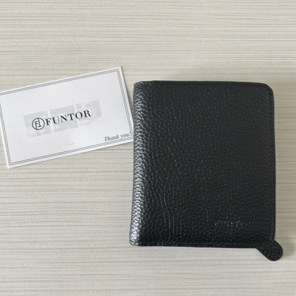 NWT black leather wallet